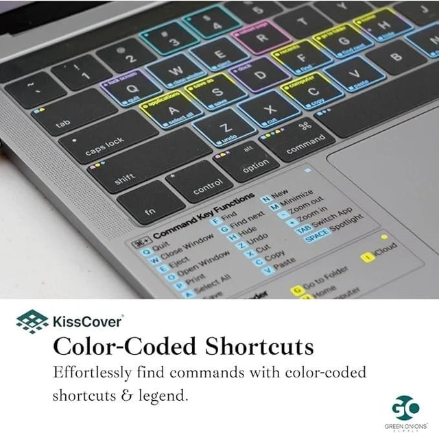 Alt view image 4 of 5 - KissCover Cover for MacBook Pro 14.2" 2021-2025 with Shortcut Keys Printing (1 Pack 0.03mm)