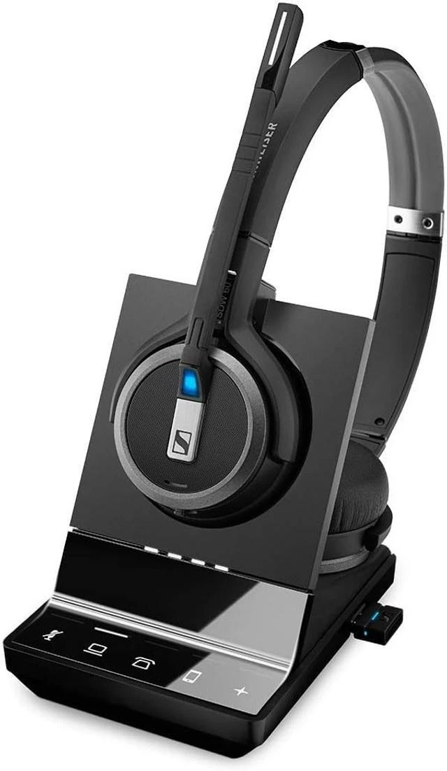 Main image of Sennheiserr SDW 5066 (507024) Double-Sided (Binaural) Wireless Headset for Desk Phone Softphone/PC & Mobile Phone, Dual Microphone Ultra Noise Cancelling, Black