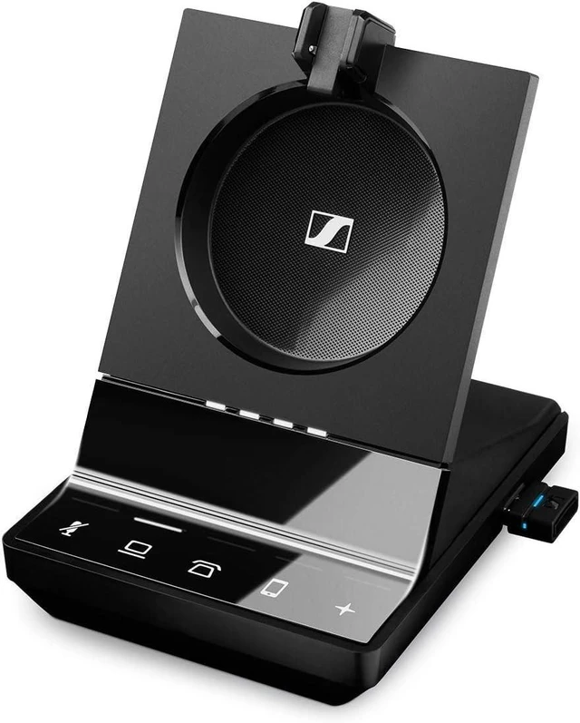 Alt view image 4 of 5 - Sennheiserr SDW 5066 (507024) Double-Sided (Binaural) Wireless Headset for Desk Phone Softphone/PC & Mobile Phone, Dual Microphone Ultra Noise Cancelling, Black