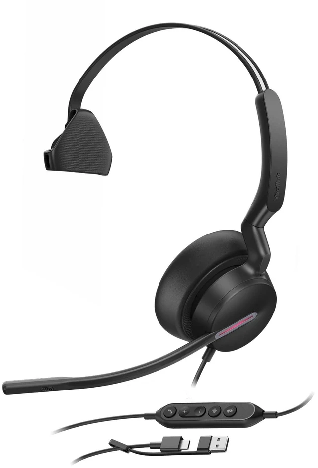 Main image of Yealink UH46 Mono Wired Headset with Mic Noise Cancelling Headset USB-C/A