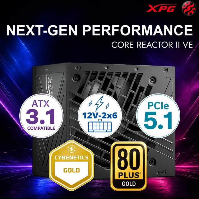 Alt view image 2 of 5 - XPG by ADATA, ATX3.1 & PCIe5.1 850W 80+ Gold Power Supply w/ 600W Connector