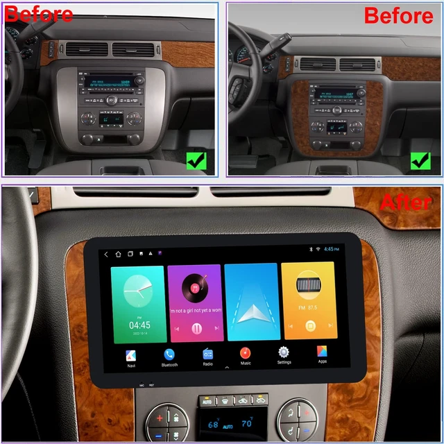 Alt view image 2 of 5 - Radio for Chevy Chevrolet Silverado Impala Tahoe GMC Acadia Sierra Yukon Android Stereo 2006 2007 2008 2009 2010 2011 2012 2013 2014 Accessories 10.5inch 1600 * 720 Screen Build in Wireless car