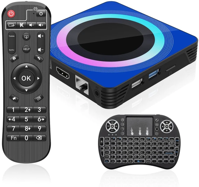 Main image of Android TV Box 13.0,8K 4GB 64GB Quad Core Dual WiFi BT with Mini Keyboard