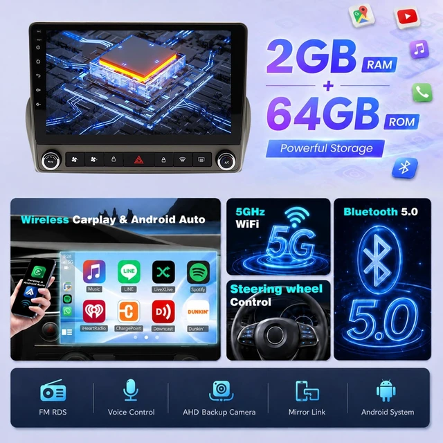Alt view image 3 of 5 - Upgrcaru 4Core+64G Android Car Radio for Chevrolet Chevy Camaro 2010-2015