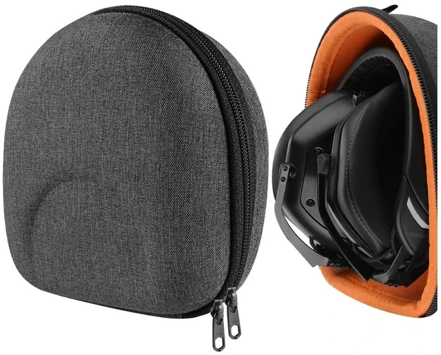 Main image of Geekria Shield Headphone Case Compatible with V-Moda Crossfade 3, Crossfade 2, Crossfade XS, Replacement Hard Shell Travel Carrying Bag with Cable Storage (Dark Grey)
