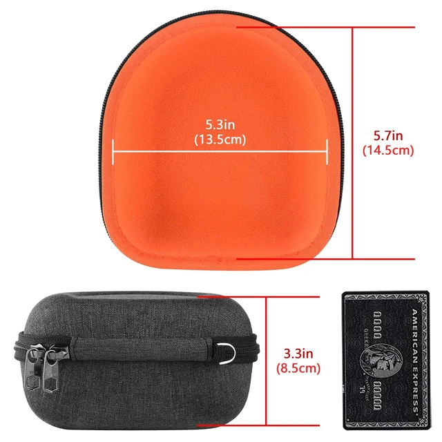Alt view image 4 of 5 - Geekria Shield Headphone Case Compatible with V-Moda Crossfade 3, Crossfade 2, Crossfade XS, Replacement Hard Shell Travel Carrying Bag with Cable Storage (Dark Grey)