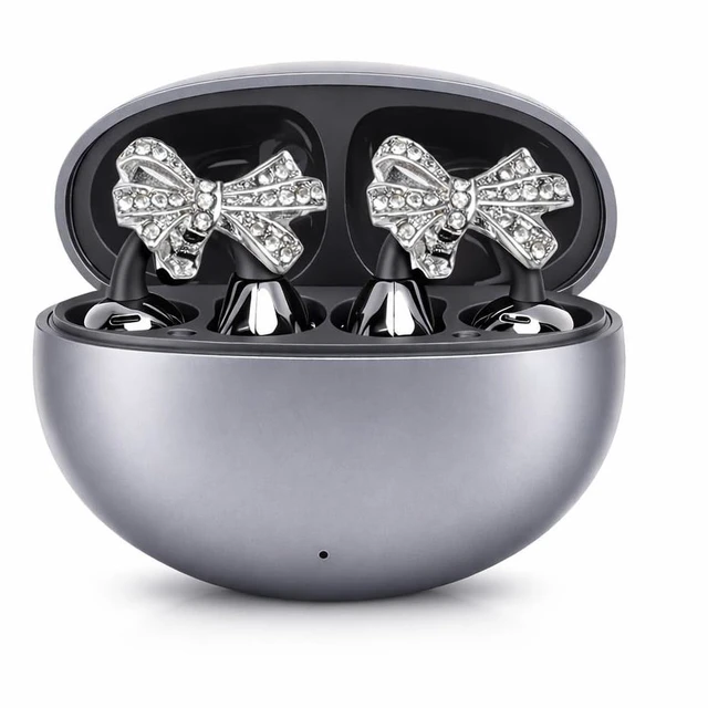 Main image of Dpofirs Clip On Earbuds, Jewelry Inspired Bluetooth Wireless Open Ear Headphones, with Butterfly Earrings, Lightweight Clip Earring Earphones, for Women Sports Workouts