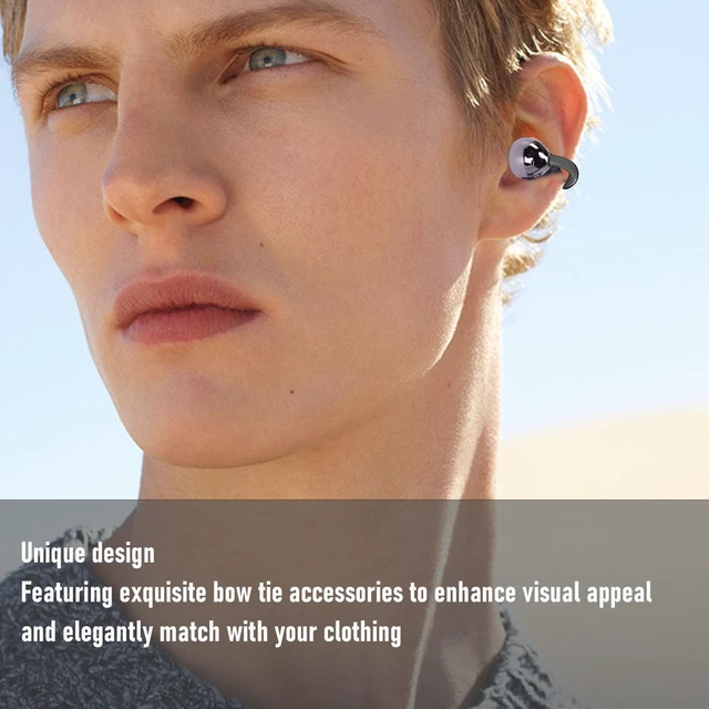 Alt view image 4 of 5 - Dpofirs Clip On Earbuds, Jewelry Inspired Bluetooth Wireless Open Ear Headphones, with Butterfly Earrings, Lightweight Clip Earring Earphones, for Women Sports Workouts