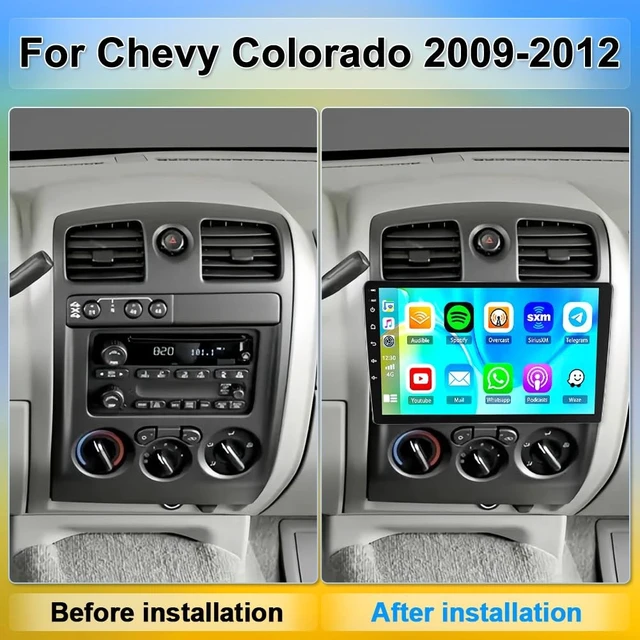 Alt view image 3 of 5 - 4G+64G Car Stereo for Chevy Colorado 2009-2012 with Carplay Android Auto