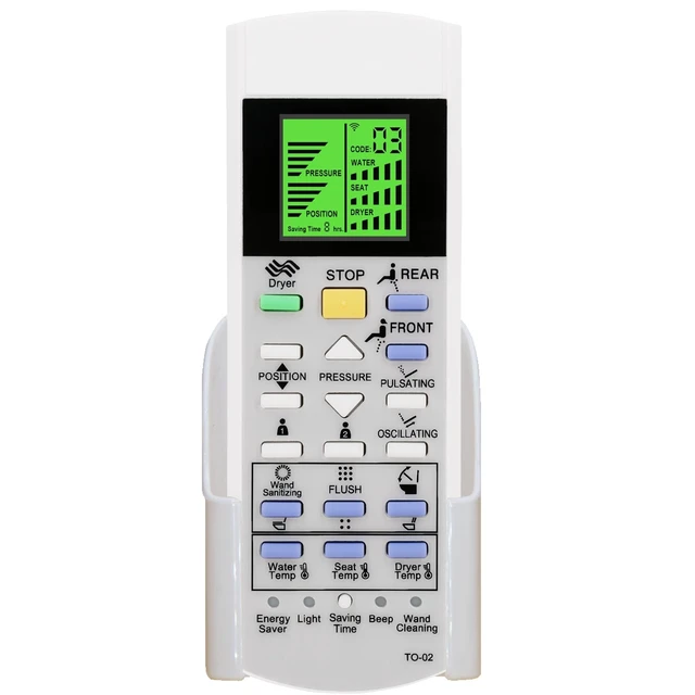 Alt view image 5 of 5 - Replacement Remote Control for TOTO Washlet Toilets and Bidets AC EW 750H 700H MS992CUMFG MS993CUMFX SN994M SN989M SN996MX CWT996CEMFX MS989CUMFG SN988M MS988CUMFG NX AH RH Models