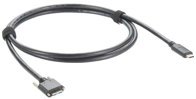 Alt view image 4 of 5 - Plinkwirekb Screw Locking Panel Mount USB C to Micro USB 3.0 Cable USB3.1 Gen2.2 Type C to Micro B Cord for Machine Vision Industrial Camera Hard Disk Image Transmission (3M/10FT)
