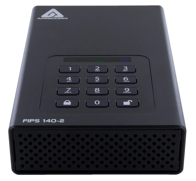 Alt view image 4 of 5 - Apricorn 2TB Aegis Desktop Padlock FIPS 140-2 Validated 256-Bit Encrypted Hard Drive (ADT-3PL256F-2000)