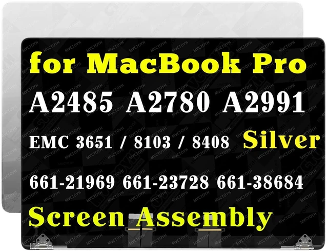 Main image of Replacement for MacBook Pro A2485 A2780 A2991 LCD Screen Assembly Silver