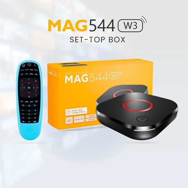 Alt view image 2 of 5 - MAG544W3 Linux TV Set-Top Box 4K HDR Streaming Media Player, 4K and HEVC Support,Dolby Digital Plus, Built-in Wi-Fi 5G, 1GB DDR4 RAM, 4GB Flash Memory Bonus Silicone Case