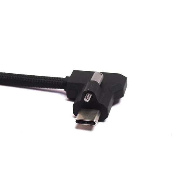 Alt view image 4 of 5 - XLCS Designs USB-C EVF to Locking HDMI Adapter Cable for Pyxis 6K, 20 Gbps, 100W, 9 Inch, Black