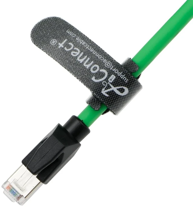 Alt view image 3 of 3 - AConnect M12-X-Code Ethernet-Cable for Cognex in Sight Industrial Camera M12 8 Pin Male X Code to RJ45 Shielded Cat6ae Ethernet Cable 3M (Green)