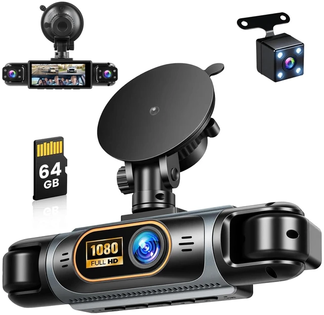 Main image of Koravolo 4 Channel 360 Dash Cam Front and Rear Inside, with 64GB Card