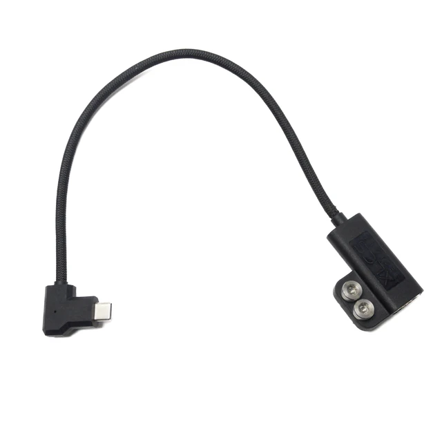 Alt view image 5 of 5 - XLCS Designs USB-C EVF to Locking HDMI Adapter Cable for Pyxis 6K, 20 Gbps, 100W, 9 Inch, Black