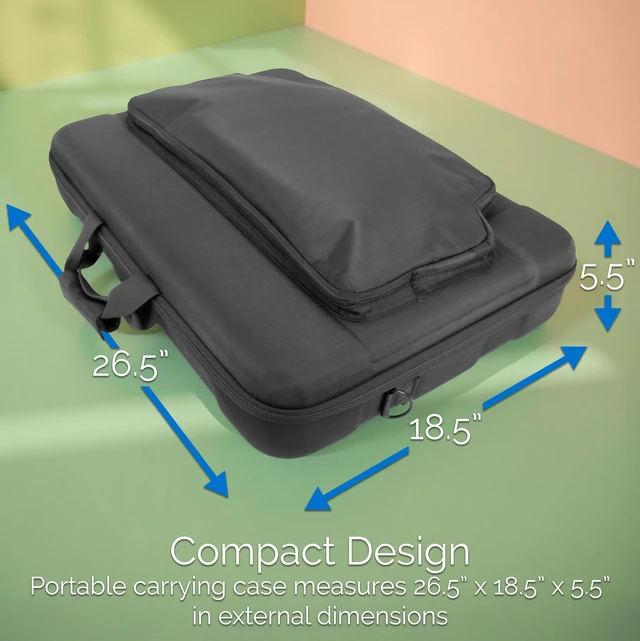 Alt view image 2 of 5 - CASEMATIX Protective Carrying Case Compatible with LG StanbyME 2 27-Inch Portable Touchscreen Monitor - Travel Case with Strap and Padded Foam, Shockproof Monitor Storage Bag, Does Not Fit Stand