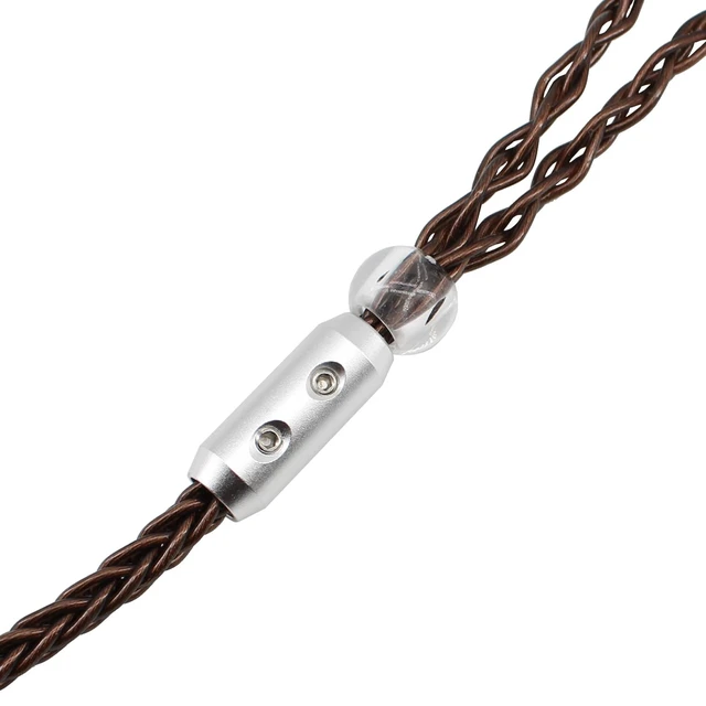 Alt view image 4 of 5 - Youkamoo 0.78mm 2 Pin IEM Cable 3.5mm Silver Plated Copper Earphone Upgrade Cord Compatible with KZ BL03 TRN V90 V80 ZS10 AS10 ZST, Brown, 1.2m 4ft