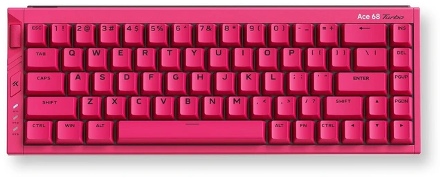 Main image of MCHOSE Ace 68 Turbo Hall Effect Gaming Keyboard, 65% CNC Aluminum, Rapid Trigger, 16K/8K Polling, Adjustable Actuation, RGB USB-C Red