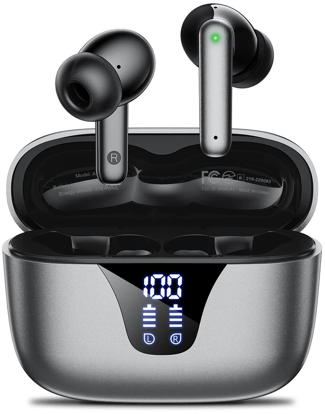 Main image of Wireless Earbuds, 50H Playtime Bluetooth Headphones, LED Display Case