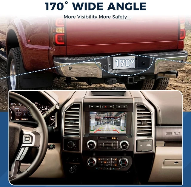 Alt view image 4 of 5 - Rear View Backup Camera Fit for Ford F-250 F-350 F-450 Super Duty 2008-12