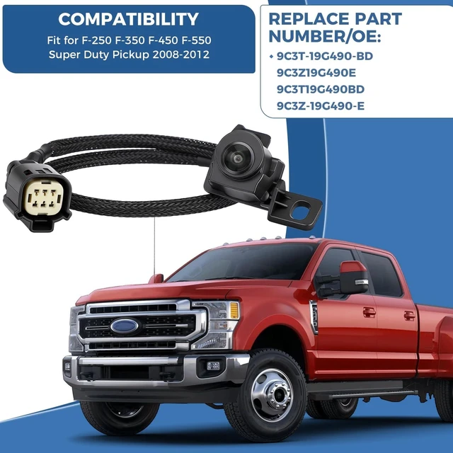 Alt view image 2 of 5 - Rear View Backup Camera Fit for Ford F-250 F-350 F-450 Super Duty 2008-12