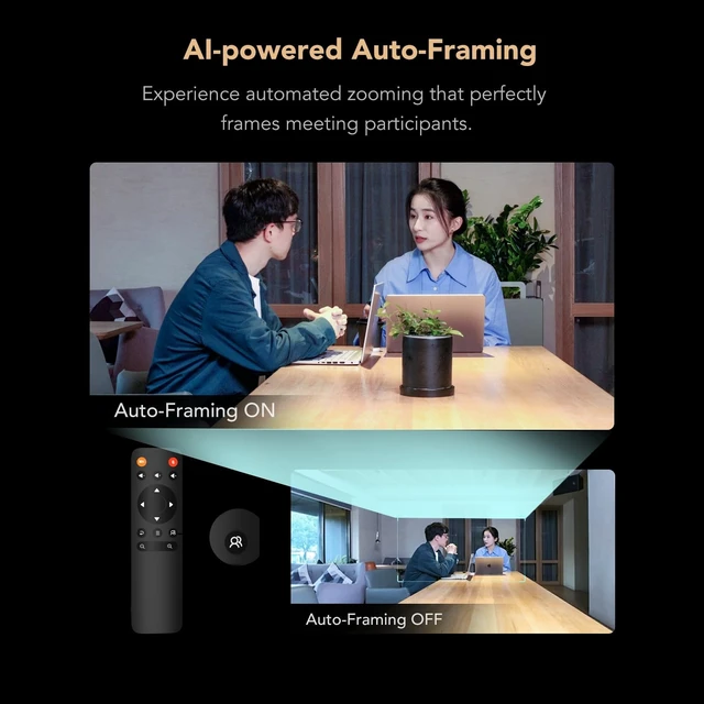 Alt view image 4 of 5 - NUROUM C46 4K Video Conference Webcam with Mic, AI-Powered Auto Framing