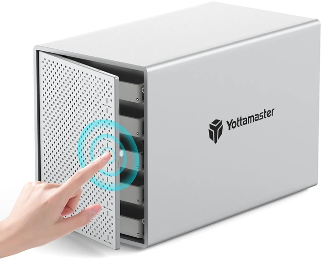 Main image of Yottamaster 5 Bay RAID Hard Drive Enclosure USB C, Aluminum RAID Enclosure for 3.5 & 2.5 Inch SATA HDD/SSD, Support 110TB(5x22TB) Direct Attached Storage DAS RAID1/5/10/JBOD/CLONE - PS500RC3
