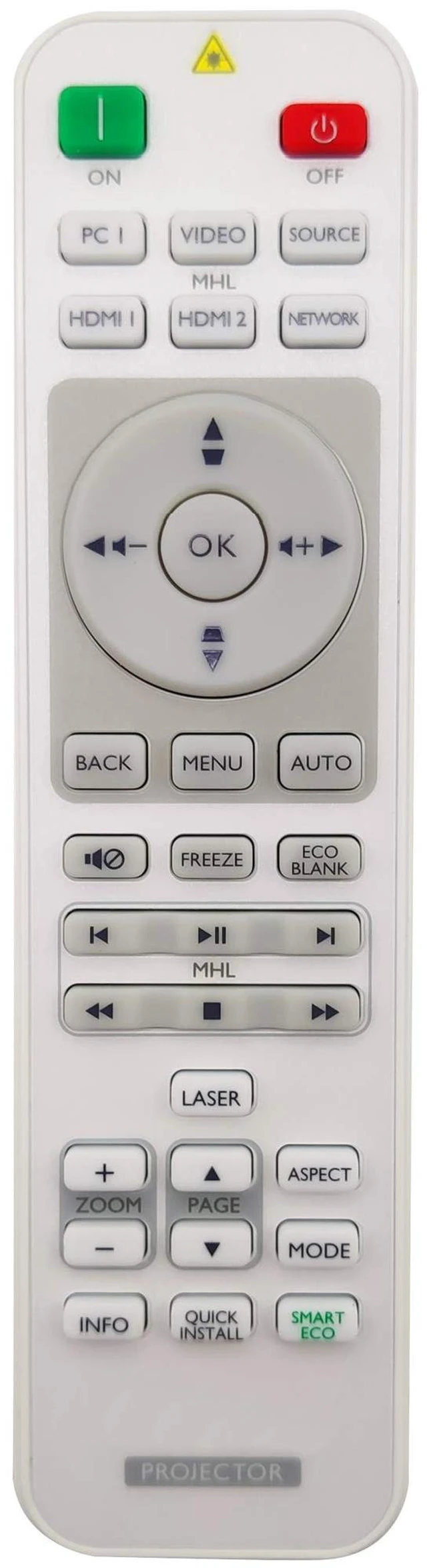 Main image of INTECHING 5J.JGM06.001 Projector Remote Control Replacement