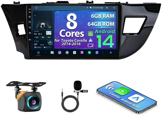 Main image of 8 Core 6G+64G Upgrade Android 14 Car Radio for Toyota Corolla 2014-2016