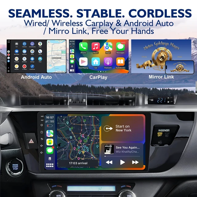 Alt view image 4 of 5 - 8 Core 6G+64G Upgrade Android 14 Car Radio for Toyota Corolla 2014-2016