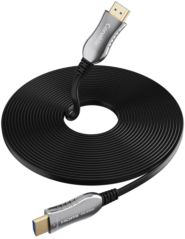 Main image of 4K HDMI Cable 35 FT, Flat Fiber Optic HDMI Cable, Unidirectional, 18Gbps