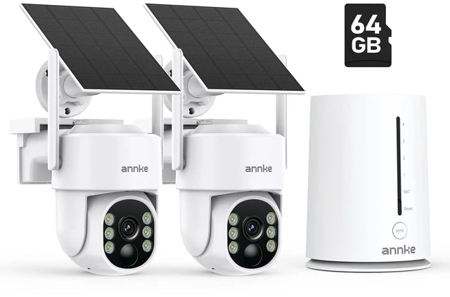 Main image of ANNKE 2.5K Wireless Security Camera Outdoor, 2-Cam Home Solar Camera System