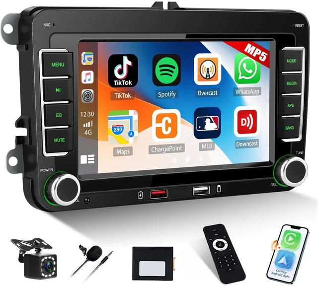 Main image of Car Stereo for Volkswagen VW Beetle 2012-2015 with Wireless Apple CarPlay Android Auto, 7" HD Touchscreen Car Radio with Bluetooth, Backup Camera, FM AM RDS, Mirror Link, EQ/USB, Remote Control