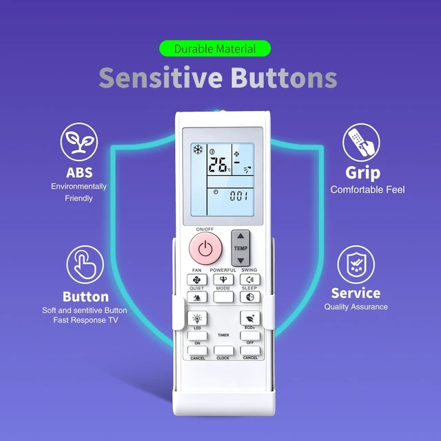 Alt view image 5 of 5 - Snrigw 2531835 Remote for Daikin FTKB09/FTKB12/FTKN09/FTKN12XVJU AC