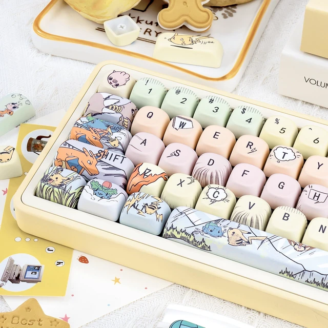 Alt view image 5 of 5 - ZERRIOY PBT 118-Key MOA Profile Japanese Anime Keycaps