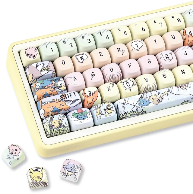 Main image of ZERRIOY PBT 118-Key MOA Profile Japanese Anime Keycaps