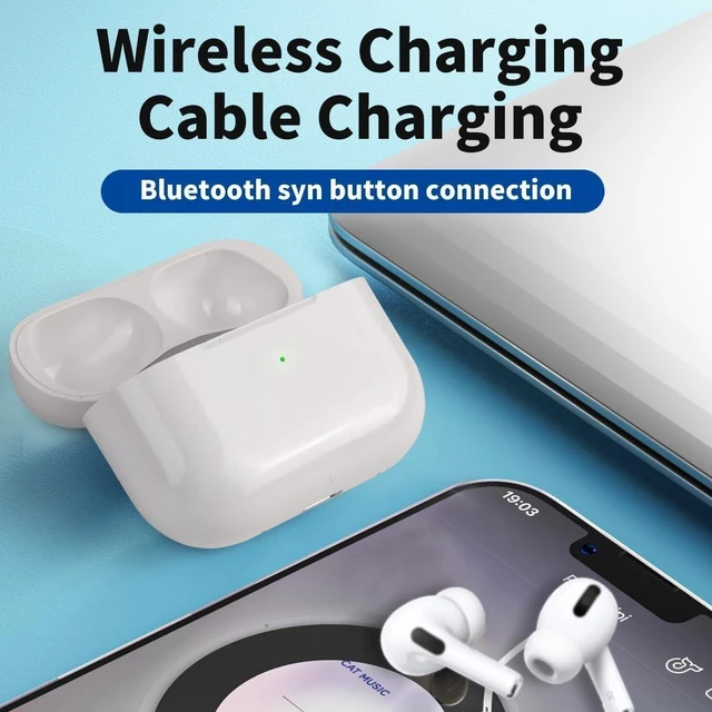 Alt view image 5 of 5 - Wireless Charging Case Replacement Compatible with AirPods Pro 1st & 2nd Generation,(USB-C) (Earbuds Not lncluded) (White)