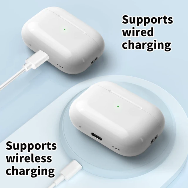 Alt view image 2 of 5 - Wireless Charging Case Replacement Compatible with AirPods Pro 1st & 2nd Generation,(USB-C) (Earbuds Not lncluded) (White)