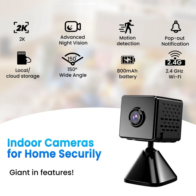 Alt view image 2 of 5 - vebiliki 4K Spy Camera, Upgraded 5GHz WiFi, Mini Hidden Camera with Live View & Motion Alerts, Plug-in Nanny Cam with Night Vision, Cloud & Local Storage for Home, Baby, Pet Monitoring