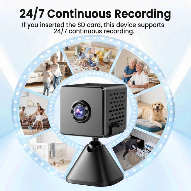 Alt view image 5 of 5 - vebiliki 4K Spy Camera, Upgraded 5GHz WiFi, Mini Hidden Camera with Live View & Motion Alerts, Plug-in Nanny Cam with Night Vision, Cloud & Local Storage for Home, Baby, Pet Monitoring