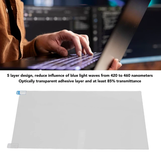Alt view image 2 of 5 - Diyeeni 24 Inch Computer Privacy Screen for 16:9 Aspect Ratio Widescreen Monitor, Eye Protection Anti Blue Light Computer Monitor Privacy Filter, Removable, Anti - Scratch