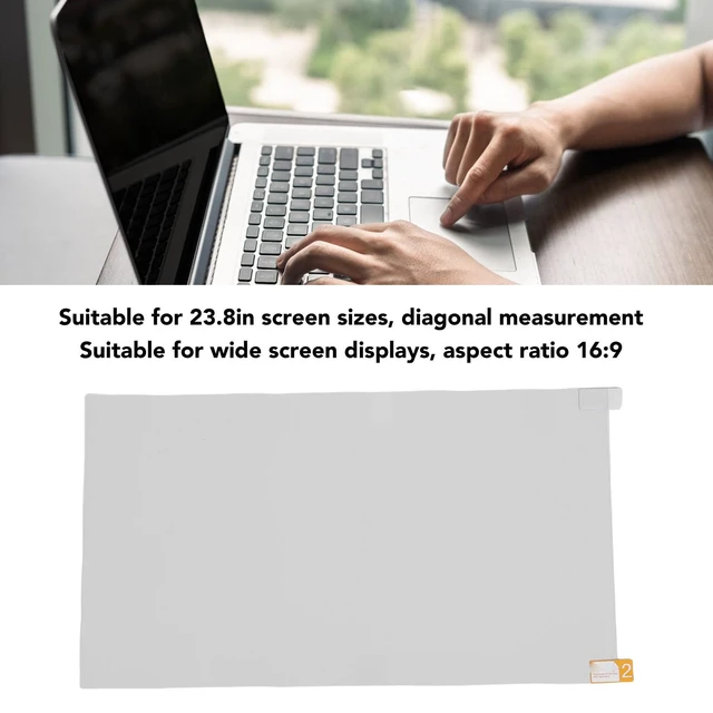 Alt view image 3 of 5 - Diyeeni 24 Inch Computer Privacy Screen for 16:9 Aspect Ratio Widescreen Monitor, Eye Protection Anti Blue Light Computer Monitor Privacy Filter, Removable, Anti - Scratch
