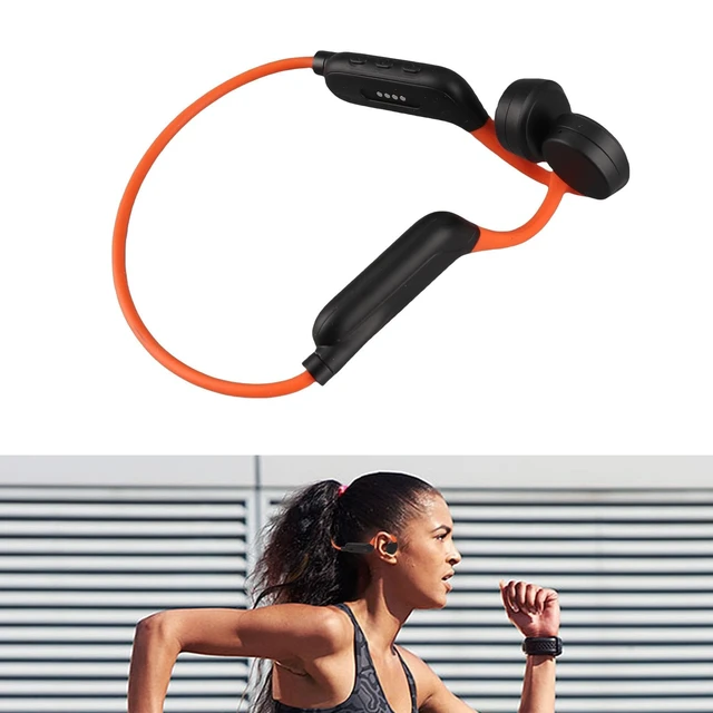 Alt view image 3 of 5 - Fdit Bone Conduction Headphones, Open Ear Hearing Assistance Audio with 32GB Memory 5.4 IP56 Sweat Neckband for Sports Daily Use PC ABS 1 Pack