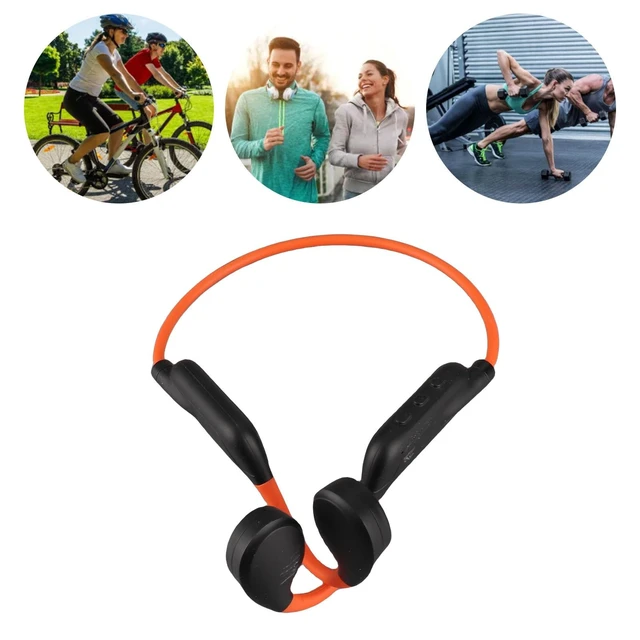 Alt view image 2 of 5 - Fdit Bone Conduction Headphones, Open Ear Hearing Assistance Audio with 32GB Memory 5.4 IP56 Sweat Neckband for Sports Daily Use PC ABS 1 Pack