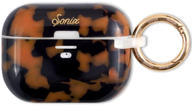 Main image of Sonix Case for AirPods Pro 3 ^^ Hard Shell Cover with Luxe Keychain Clip ^^ Brown Tort