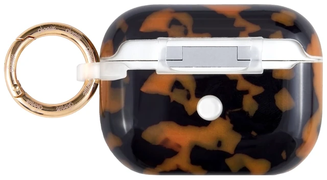 Alt view image 3 of 5 - Sonix Case for AirPods Pro 3 ^^ Hard Shell Cover with Luxe Keychain Clip ^^ Brown Tort