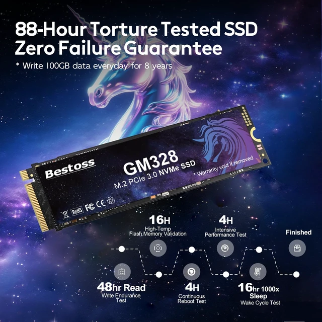 Alt view image 4 of 5 - Bestoss 2TB NVMe M.2 SSD PCIe 3.0 M.2 2280 SSD,Internal SSD,Up to 3500MB/s